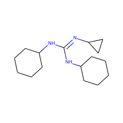 C1CCC(NC(=NC2CC2)NC2CCCCC2)CC1 ZINC000026495028