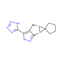 C1CCC2(C1)[C@H]1Cc3c(n[nH]c3-c3nnn[nH]3)[C@H]12 ZINC000049792668