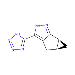 C1c2c(n[nH]c2-c2nnn[nH]2)[C@H]2C[C@@H]12 ZINC000038218660