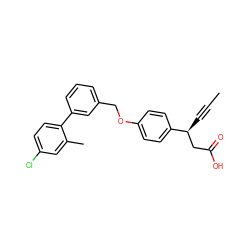 CC#C[C@@H](CC(=O)O)c1ccc(OCc2cccc(-c3ccc(Cl)cc3C)c2)cc1 ZINC000169350546