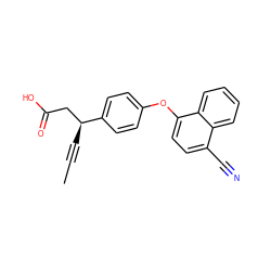 CC#C[C@@H](CC(=O)O)c1ccc(Oc2ccc(C#N)c3ccccc23)cc1 ZINC000071332477