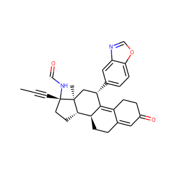 CC#C[C@]1(NC=O)CC[C@H]2[C@@H]3CCC4=CC(=O)CCC4=C3[C@@H](c3ccc4ocnc4c3)C[C@@]21C ZINC000082151003