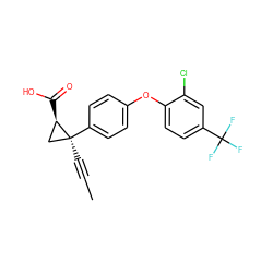 CC#C[C@]1(c2ccc(Oc3ccc(C(F)(F)F)cc3Cl)cc2)C[C@H]1C(=O)O ZINC000071331202