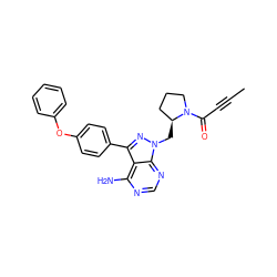 CC#CC(=O)N1CCC[C@@H]1Cn1nc(-c2ccc(Oc3ccccc3)cc2)c2c(N)ncnc21 ZINC000113768155