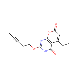 CC#CCCOc1nc2oc(=O)cc(CC)c2c(=O)[nH]1 ZINC000073221896