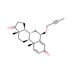 CC#CCO[C@@H]1C[C@@H]2[C@H](CC[C@]3(C)C(=O)CC[C@@H]23)[C@@]2(C)C=CC(=O)C=C12 ZINC000095576292