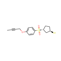 CC#CCOc1ccc(S(=O)(=O)[C@@H]2CC[C@@H](S)C2)cc1 ZINC000028979389