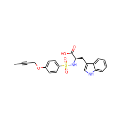 CC#CCOc1ccc(S(=O)(=O)N[C@H](Cc2c[nH]c3ccccc23)C(=O)O)cc1 ZINC000038280031