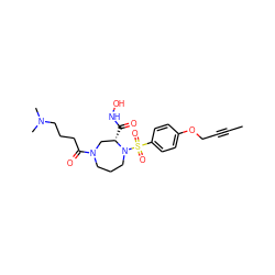 CC#CCOc1ccc(S(=O)(=O)N2CCCN(C(=O)CCCN(C)C)C[C@@H]2C(=O)NO)cc1 ZINC000028344501