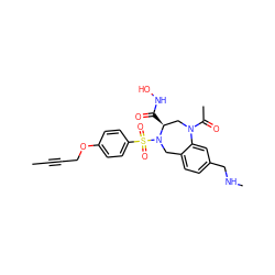 CC#CCOc1ccc(S(=O)(=O)N2Cc3ccc(CNC)cc3N(C(C)=O)C[C@@H]2C(=O)NO)cc1 ZINC000028381092