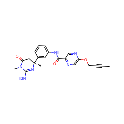 CC#CCOc1cnc(C(=O)Nc2cccc([C@]3(C)CC(=O)N(C)C(N)=N3)c2)cn1 ZINC000142095207