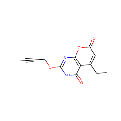 CC#CCOc1nc2oc(=O)cc(CC)c2c(=O)[nH]1 ZINC000034605260