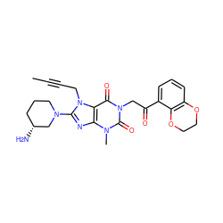 CC#CCn1c(N2CCC[C@@H](N)C2)nc2c1c(=O)n(CC(=O)c1cccc3c1OCCO3)c(=O)n2C ZINC000034176984