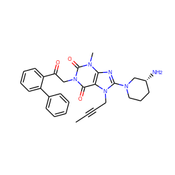 CC#CCn1c(N2CCC[C@@H](N)C2)nc2c1c(=O)n(CC(=O)c1ccccc1-c1ccccc1)c(=O)n2C ZINC000038750221