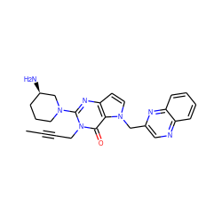 CC#CCn1c(N2CCC[C@@H](N)C2)nc2ccn(Cc3cnc4ccccc4n3)c2c1=O ZINC000095602970