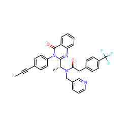 CC#Cc1ccc(-n2c([C@@H](C)N(Cc3cccnc3)C(=O)Cc3ccc(C(F)(F)F)cc3)nc3ccccc3c2=O)cc1 ZINC000028707835