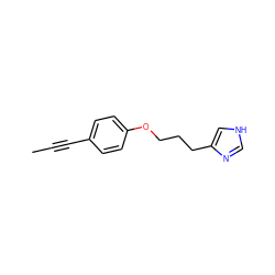 CC#Cc1ccc(OCCCc2c[nH]cn2)cc1 ZINC000013781538