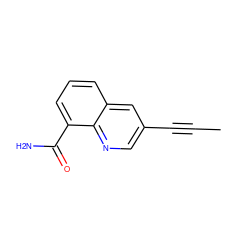 CC#Cc1cnc2c(C(N)=O)cccc2c1 ZINC000040829471