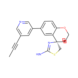 CC#Cc1cncc(-c2ccc3c(c2)[C@@]2(CSC(N)=N2)C2(COC2)CO3)c1 ZINC000220714314