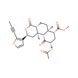 CC#Cc1occc1[C@@H]1C[C@]2(C)[C@H]3C(=O)[C@@H](OC(C)=O)C[C@@H](C(=O)OC)[C@]3(C)CC[C@H]2C(=O)O1 ZINC000299826963