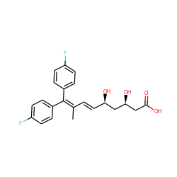 CC(/C=C/[C@@H](O)C[C@@H](O)CC(=O)O)=C(c1ccc(F)cc1)c1ccc(F)cc1 ZINC000026752923