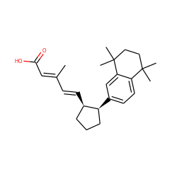 CC(/C=C/[C@@H]1CCC[C@@H]1c1ccc2c(c1)C(C)(C)CCC2(C)C)=C\C(=O)O ZINC000026476013