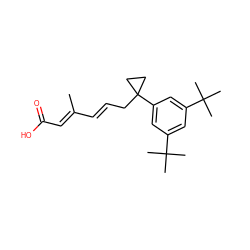 CC(/C=C/CC1(c2cc(C(C)(C)C)cc(C(C)(C)C)c2)CC1)=C\C(=O)O ZINC000013487077