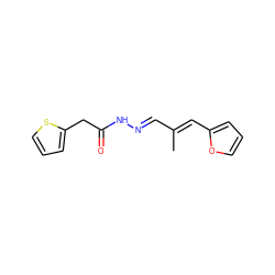 CC(/C=N/NC(=O)Cc1cccs1)=C\c1ccco1 ZINC000013382295