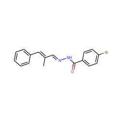 CC(/C=N/NC(=O)c1ccc(Br)cc1)=C\c1ccccc1 ZINC000005479867