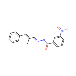 CC(/C=N/NC(=O)c1cccc([N+](=O)[O-])c1)=C\c1ccccc1 ZINC000012342811