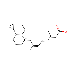 CC(=C/C=C/C(C)=C/C(=O)O)/C=C1\CCCC(C2CC2)=C1C(C)C ZINC000473113003