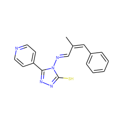 CC(=C/c1ccccc1)/C=N/n1c(S)nnc1-c1ccncc1 ZINC000001244927