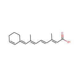 CC(=C\C=C\C(C)=C\C(=O)O)/C=C1/C=CCCC1 ZINC000013758429