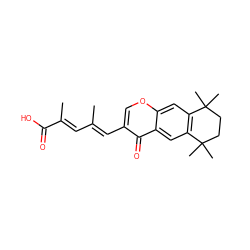 CC(=C\c1coc2cc3c(cc2c1=O)C(C)(C)CCC3(C)C)/C=C(\C)C(=O)O ZINC000043061922