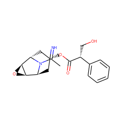 CC(=N)N1[C@H]2C[C@H](OC(=O)[C@H](CO)c3ccccc3)C[C@H]1[C@H]1O[C@@H]21 ZINC000261133960