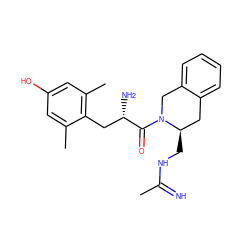 CC(=N)NC[C@@H]1Cc2ccccc2CN1C(=O)[C@@H](N)Cc1c(C)cc(O)cc1C ZINC000013863364