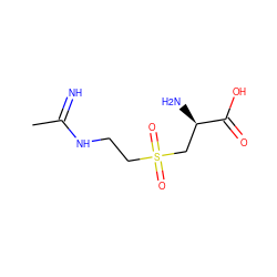 CC(=N)NCCS(=O)(=O)C[C@@H](N)C(=O)O ZINC000027656131