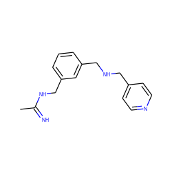 CC(=N)NCc1cccc(CNCc2ccncc2)c1 ZINC000045506690