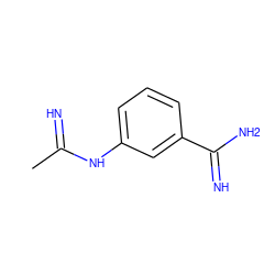 CC(=N)Nc1cccc(C(=N)N)c1 ZINC000013780452