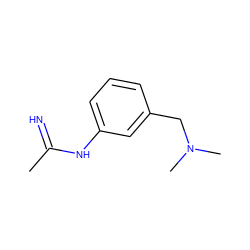 CC(=N)Nc1cccc(CN(C)C)c1 ZINC000013780426