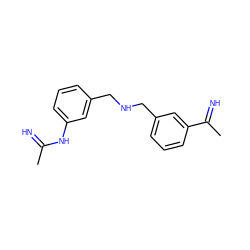 CC(=N)Nc1cccc(CNCc2cccc(C(C)=N)c2)c1 ZINC000034409715