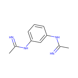 CC(=N)Nc1cccc(NC(C)=N)c1 ZINC000013780453