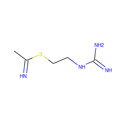 CC(=N)SCCNC(=N)N ZINC000653882359