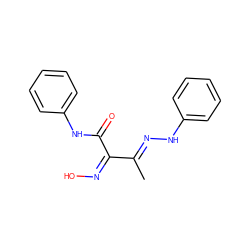 CC(=N\Nc1ccccc1)/C(=N/O)C(=O)Nc1ccccc1 ZINC000084460077