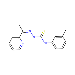 CC(=NNC(=S)Nc1cccc(C)c1)c1ccccn1 ZINC000261073516