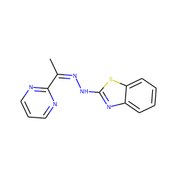 CC(=NNc1nc2ccccc2s1)c1ncccn1 ZINC000254014263