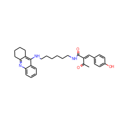 CC(=O)/C(=C\c1ccc(O)cc1)C(=O)NCCCCCCNc1c2c(nc3ccccc13)CCCC2 ZINC001772571765