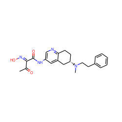 CC(=O)/C(=N\O)C(=O)Nc1cnc2c(c1)C[C@@H](N(C)CCc1ccccc1)CC2 ZINC000220054134