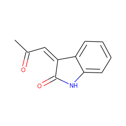 CC(=O)/C=C1\C(=O)Nc2ccccc21 ZINC000012410537