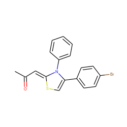 CC(=O)/C=C1\SC=C(c2ccc(Br)cc2)N1c1ccccc1 ZINC000002915812